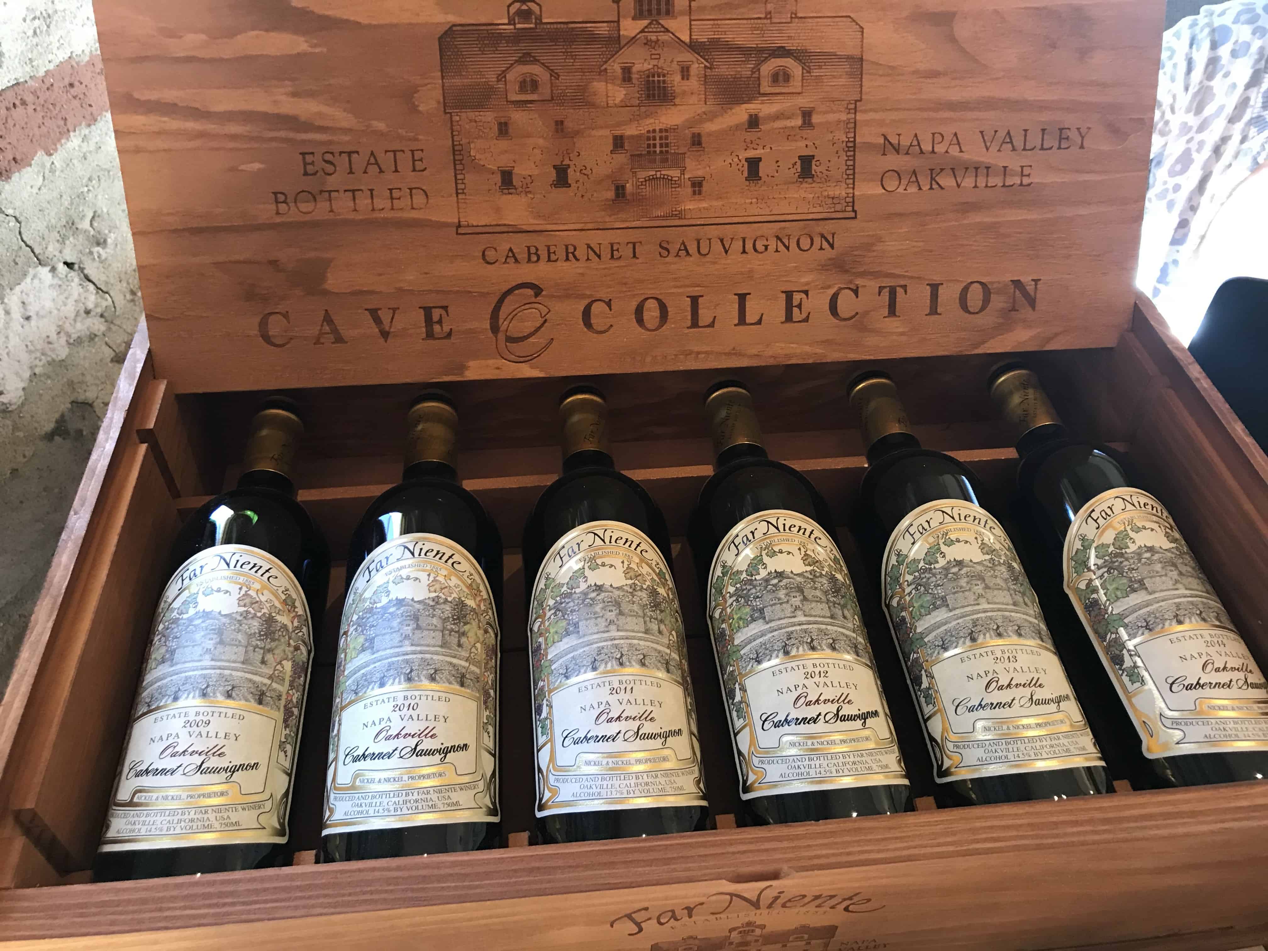 Vertical of Cabernet Sauvignon Far Niente winery in Napa. https://trimazing.com/