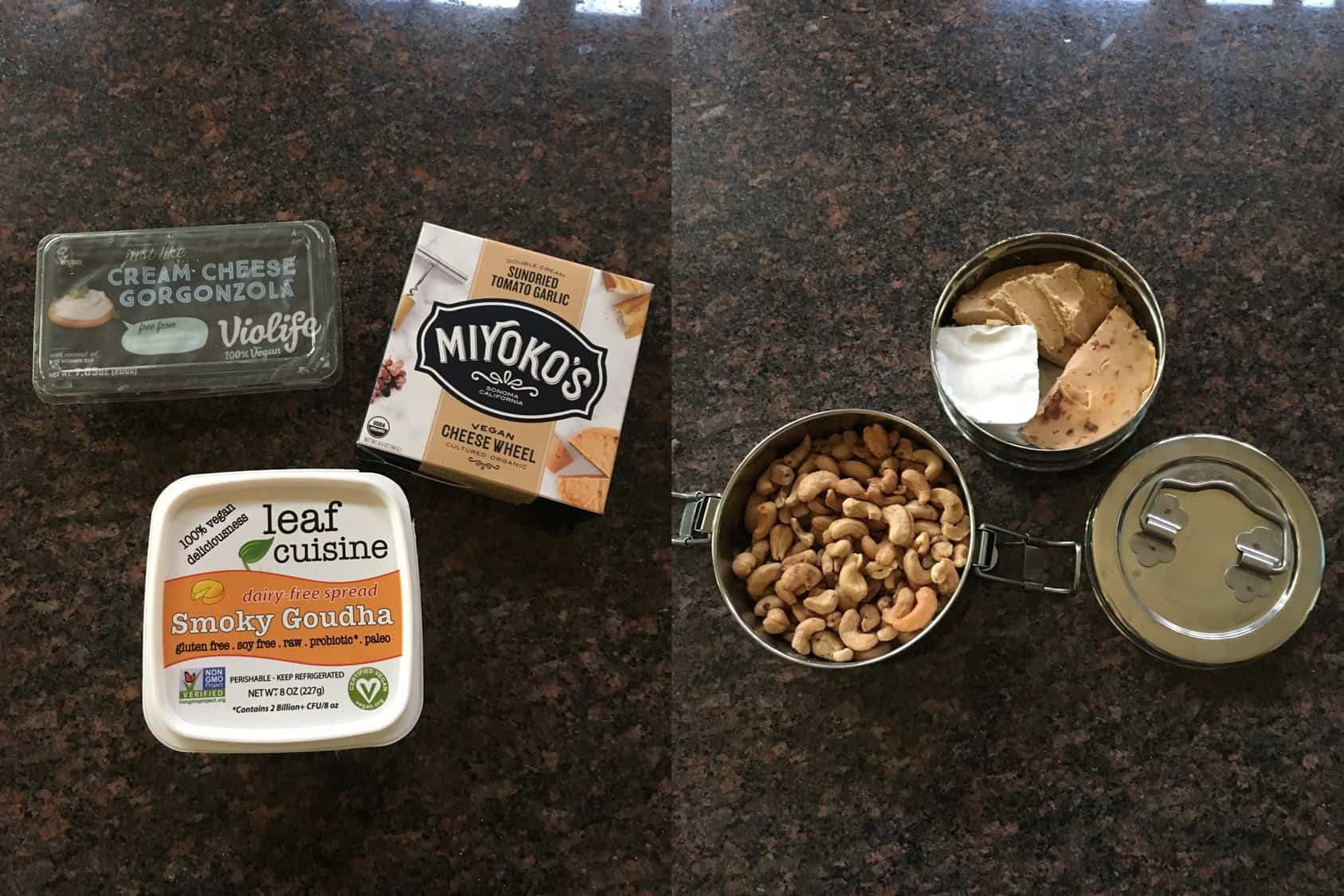 Vegan cheese and nuts we brought to wine tasting. https://trimazing.com/