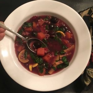 Rainbow Minestrone Soup https://trimazing.com