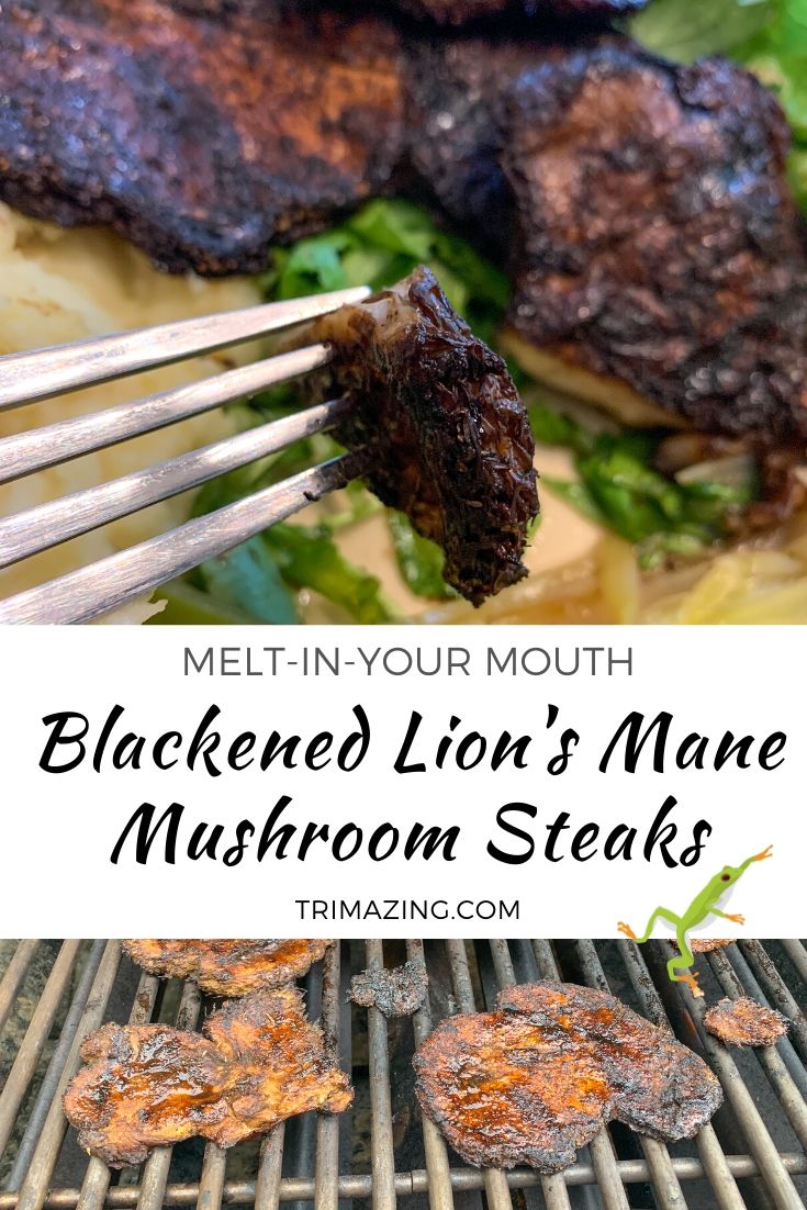 Blackened Lions Mane Mushroom Steaks Pin