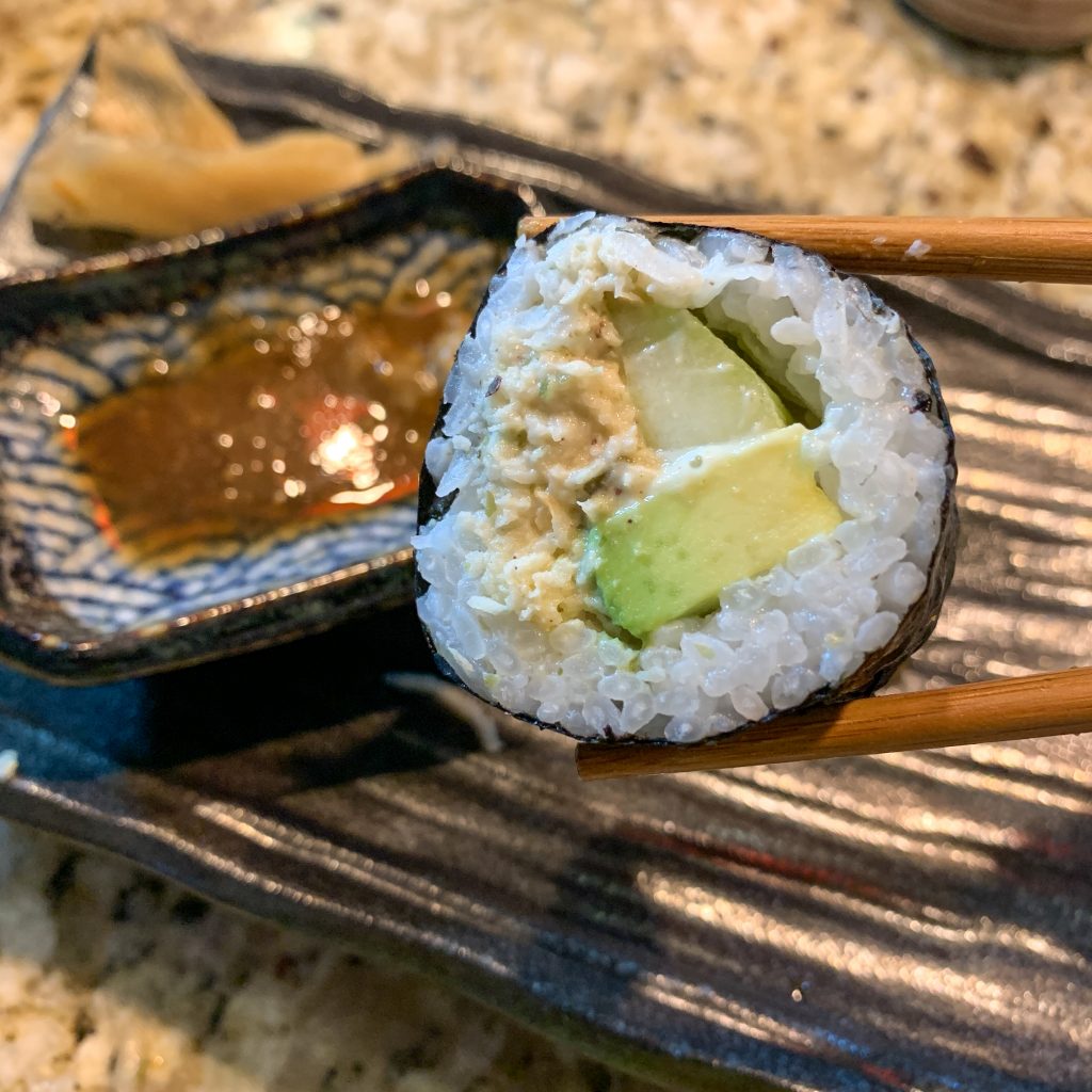 Spicy Mock Crab California Roll. Yum!