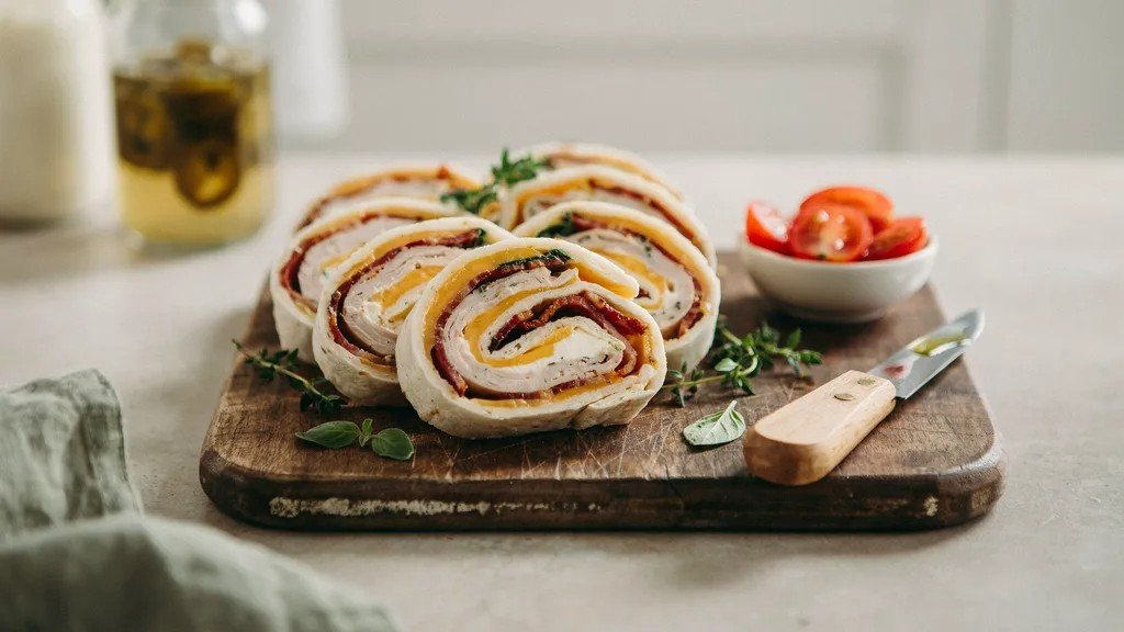Best keto pinwheels made with cream cheese, turkey, bacon, cheddar, and low carb tortillas.