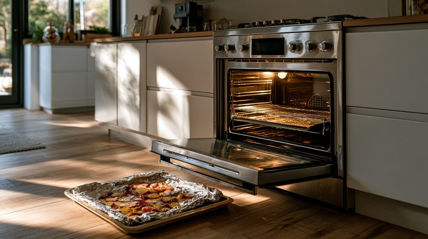 Oven preheating before roasting whole beets.