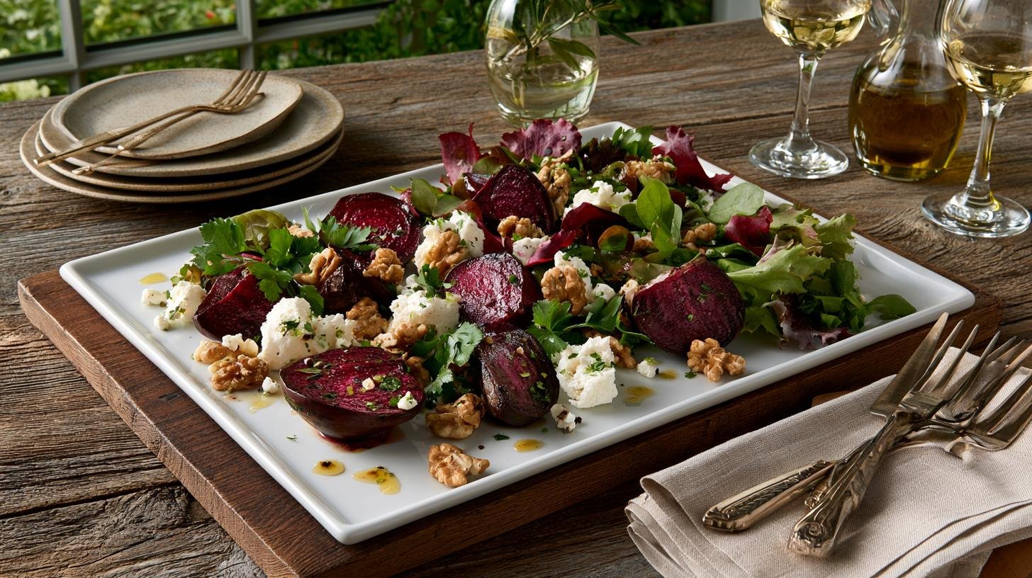 Different serving ideas for roasted whole beets.