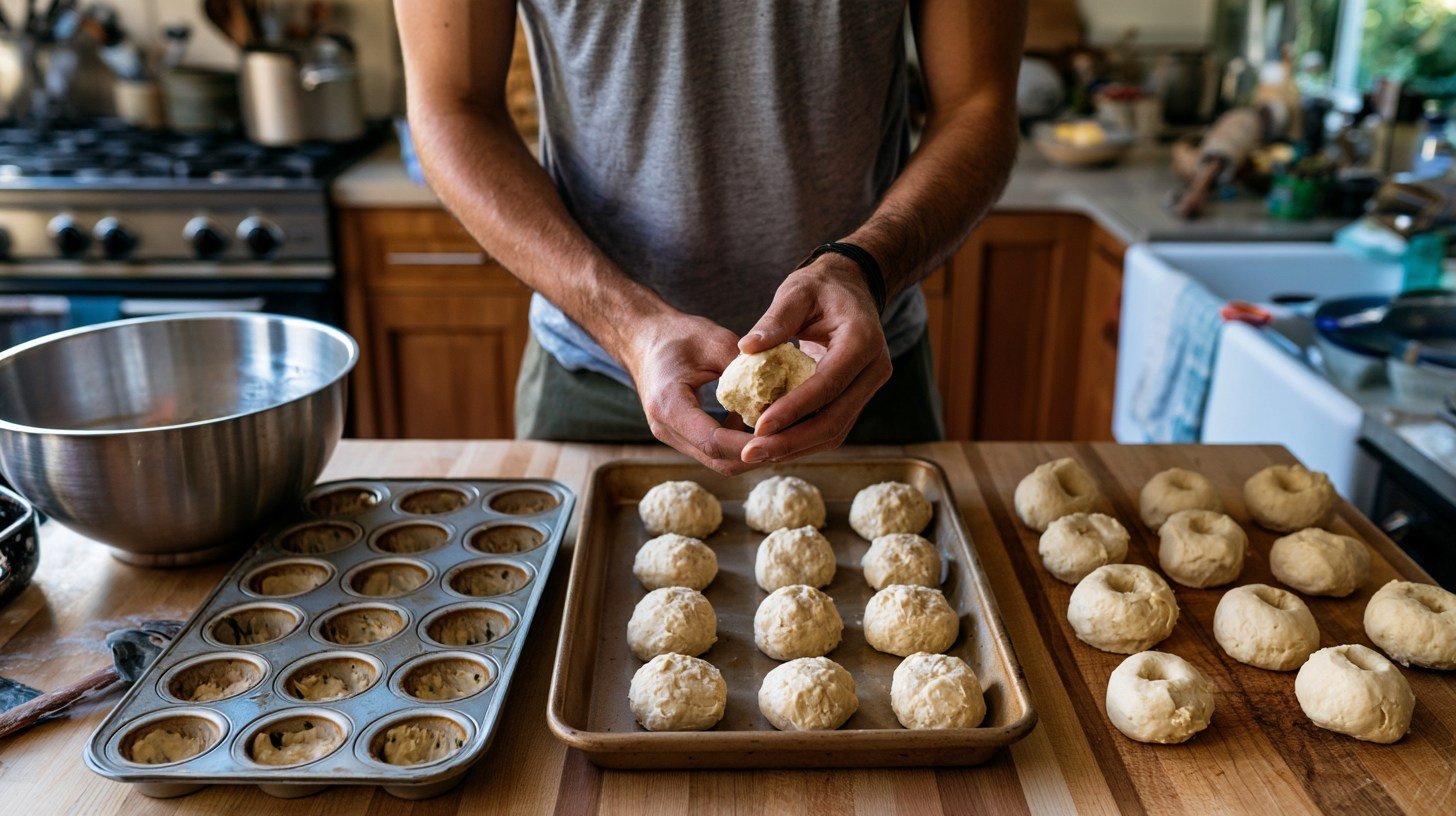 Healthy donuts made without a donut pan.
