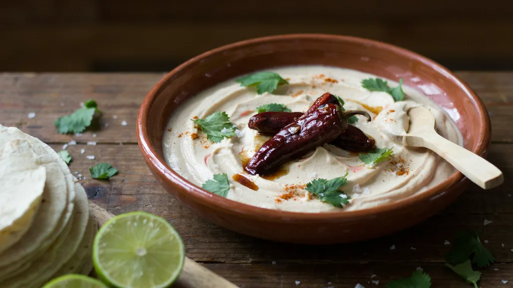 Smoky chipotle vegan crema.