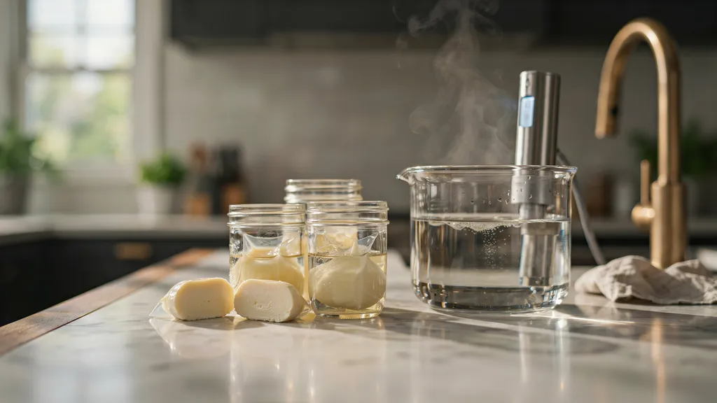 Creamy sous vide egg white bites with a smooth custard texture. 